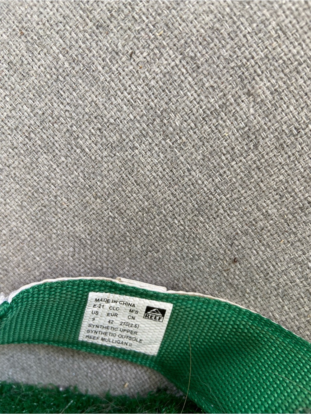 Reef Green & White Turf Footbed Flip Flops - Picture 2 of 5